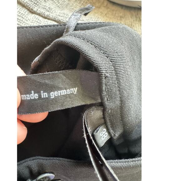 Annette Gortz Trouser Pants Straight Leg Lightweight Wool Black Women Sz 38 M - Picture 5 of 7